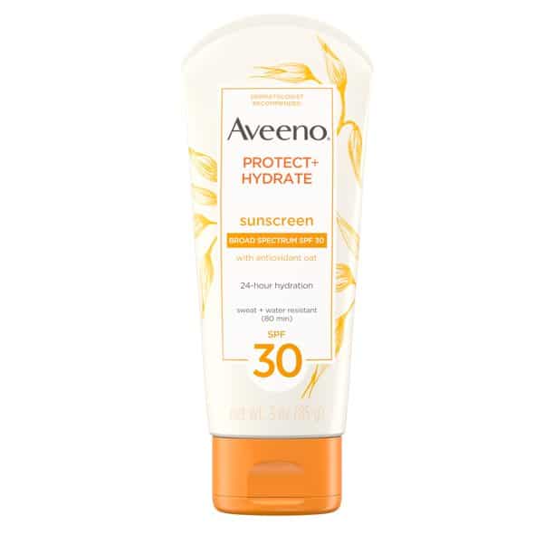 Aveeno Protect + Hydrate Protector solar de amplio espectro SPF 30