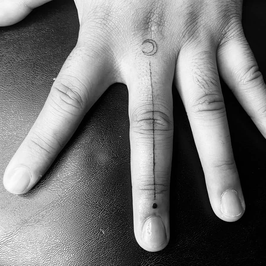 Minimalismo tatuaje dedo mujeres