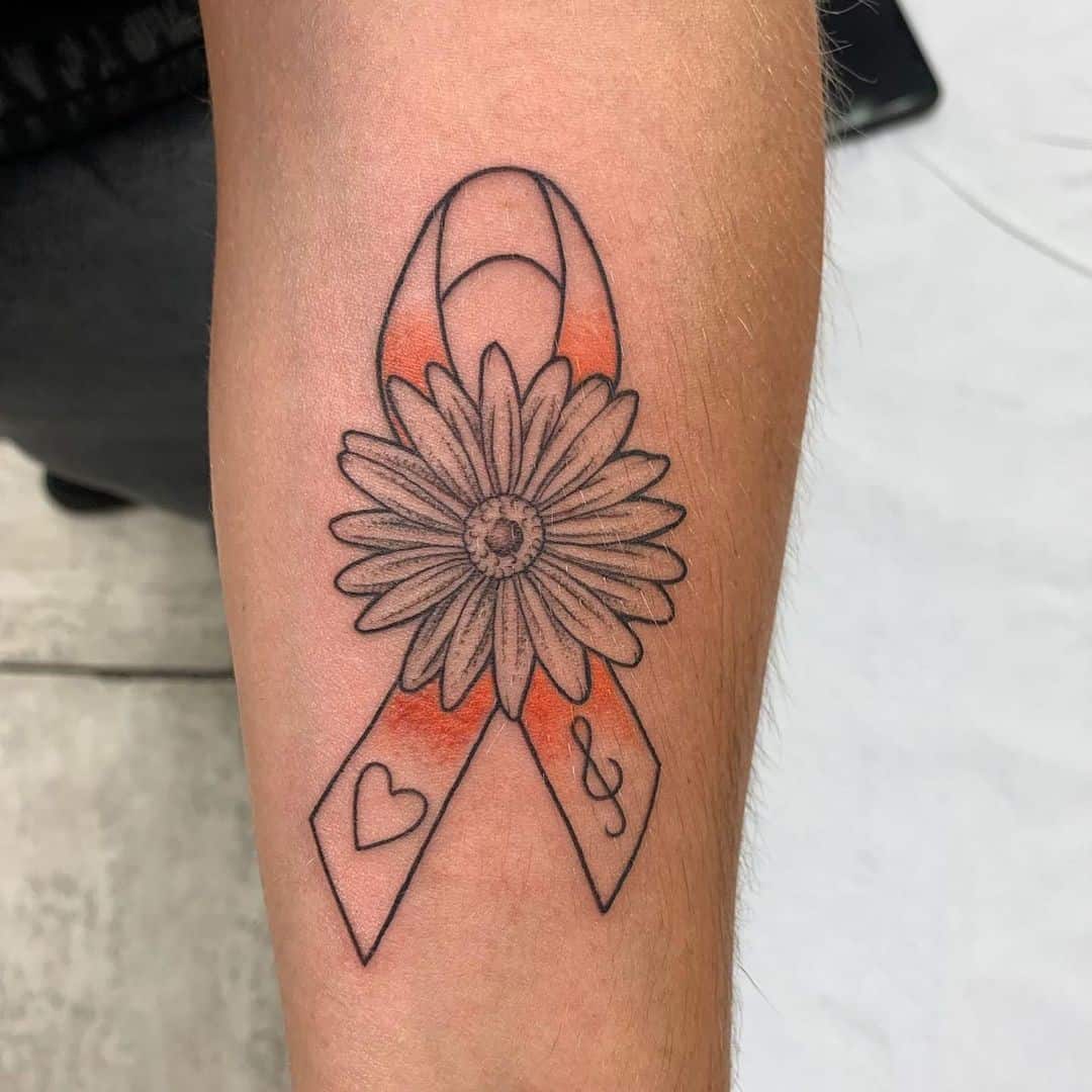 Idea de diseño de tatuaje de flor de aster