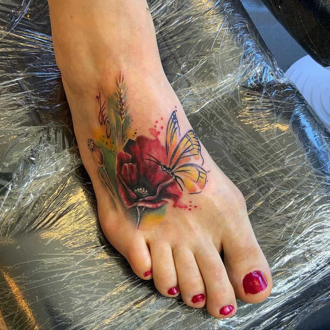 Idea para cubrir el tatuaje del pie