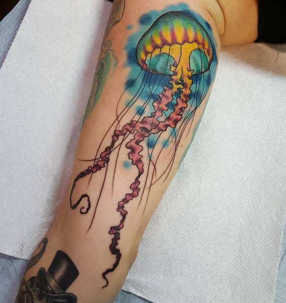 Tatuajes De Medusas De Colores