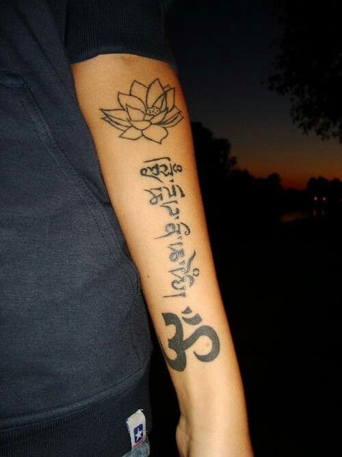 Ideas de tatuajes Om Mani Padme Hum 25