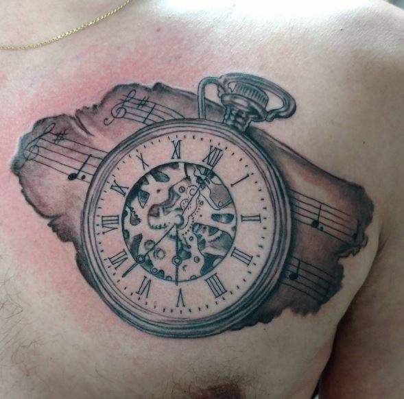 Diseños de tatuajes de relojes de bolsillo brillantes jamás hechos