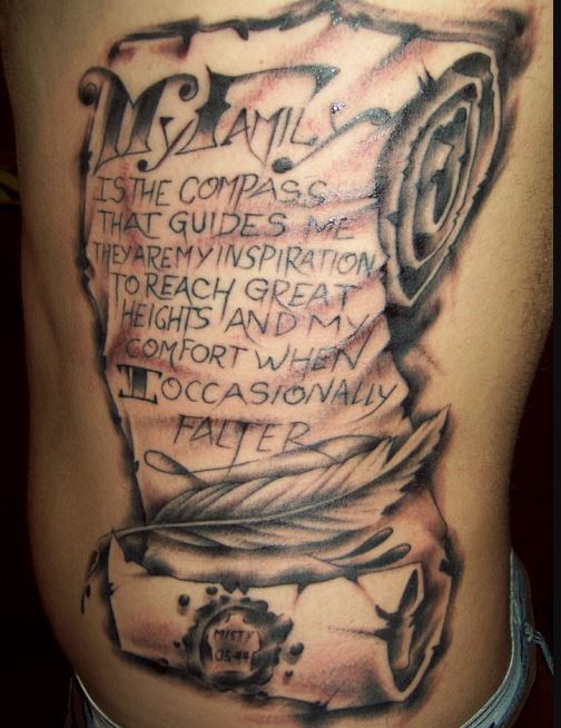 Diseño De Tatuaje De Biblia Para Hombres