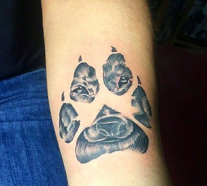 Diseños de tatuajes con estampado de pata de perro