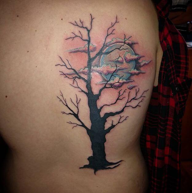 Tatuaje Arbol Y Luna