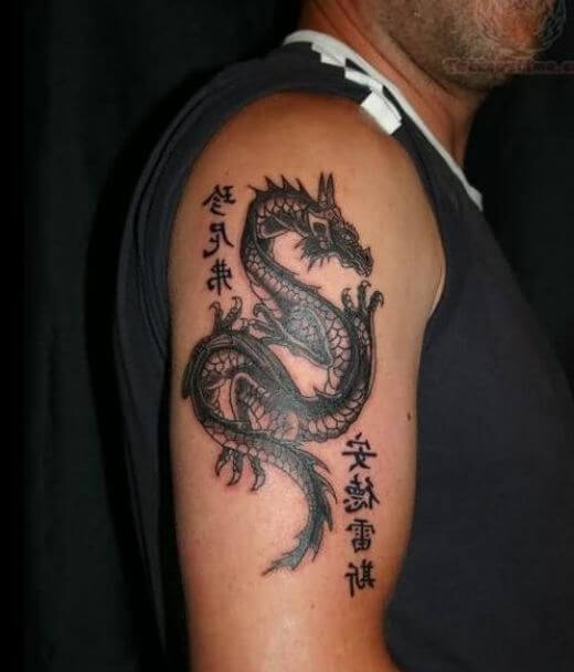 Tatuaje De Dragón En El Brazo