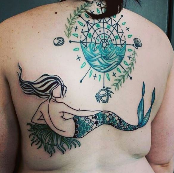 Tatuaje de sirena en el cuerpo 3