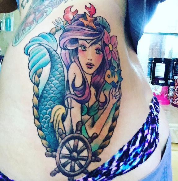 Tatuaje De Sirena En El Cuerpo
