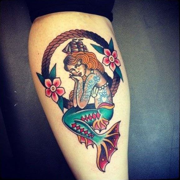 Tatuajes De Sirenas Tradicionales Americanas