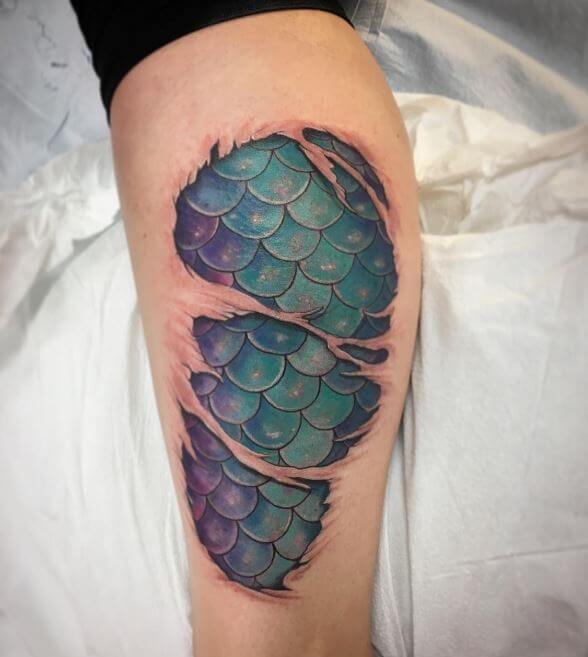 Tatuajes De Escamas De Sirena