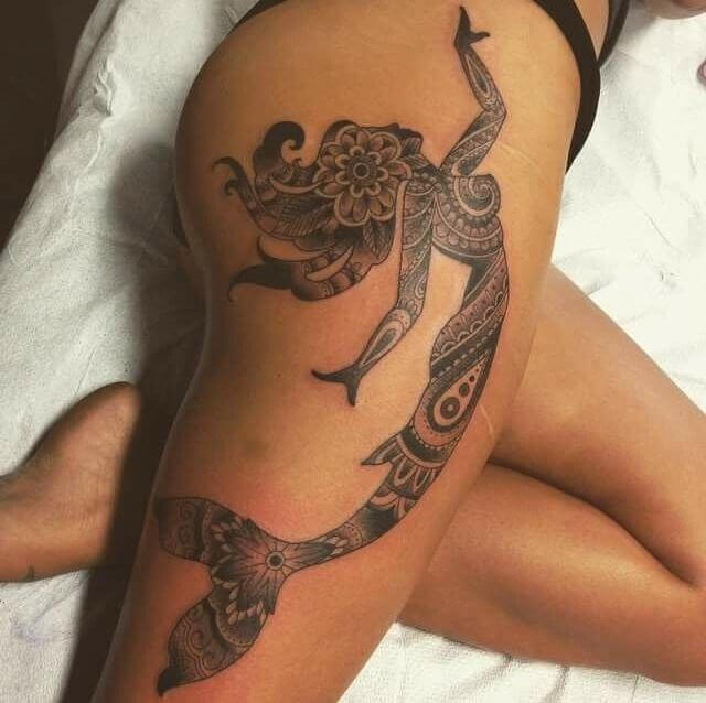 Tatuajes De Sirenas En El Muslo