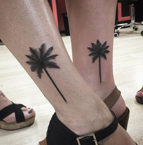 Tatuajes En La Pierna De Plam Trees