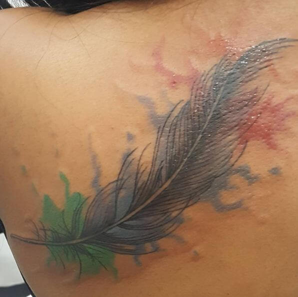 Tatuajes De Plumas De Color De Agua