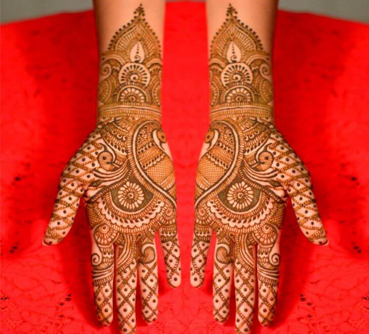 Imágenes de diseños nupciales de Mehndi