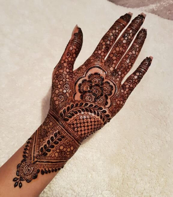 Diseños de Mehndi para mano izquierda