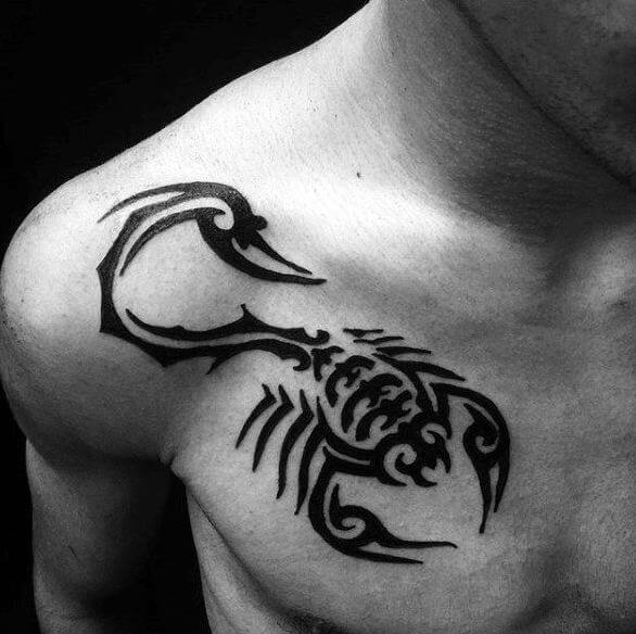 Tatuaje De Escorpión Tribal