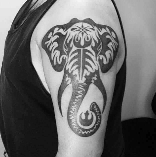 Tatuaje De Elefante Tribal