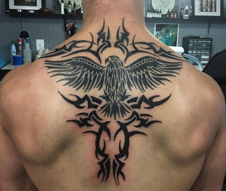 Tatuaje De Águila Tribal