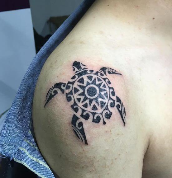 Tatuaje De Tortuga Tribal