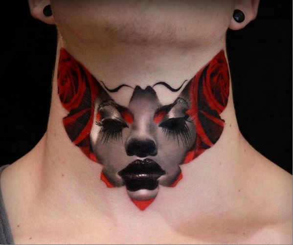 Diseño De Tatuaje De Cuello Fresco
