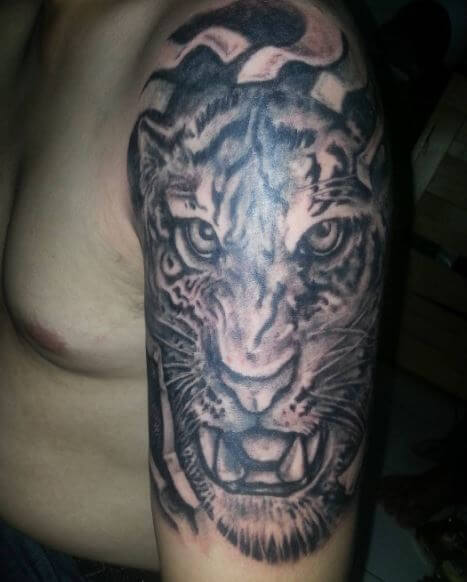 Tatuaje de tigre en el brazo 4