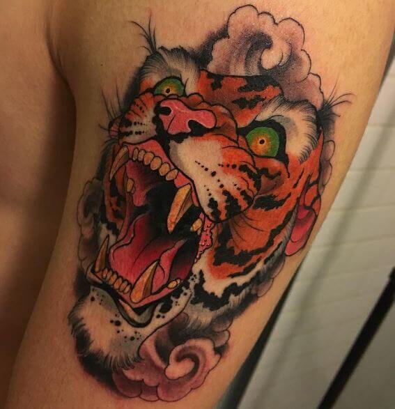 Tatuaje de tigre en el brazo 29