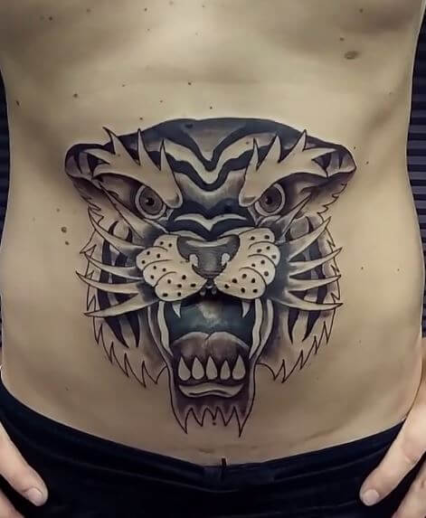 Tatuaje De Tigre En El Cuerpo