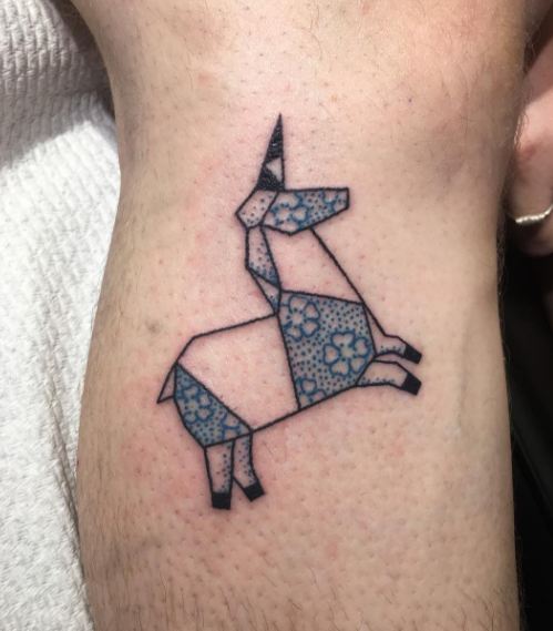 Tatuajes Origami Unicornio