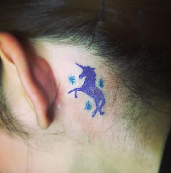 Tatuajes De Unicornio De Color Morado