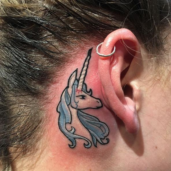 Tatuajes De Unicornio En La Oreja