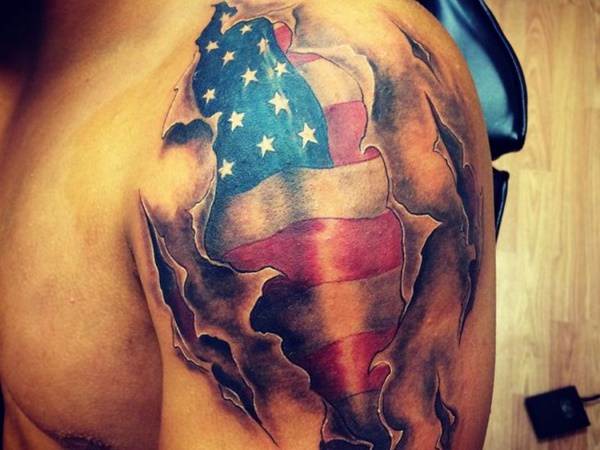 4160916 Tatuajes de la bandera americana