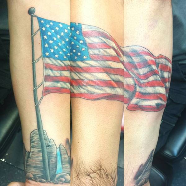11160916 Tatuajes de la bandera americana