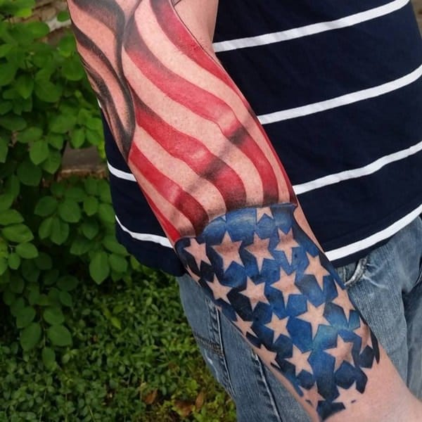 8160916 Tatuajes de la bandera americana