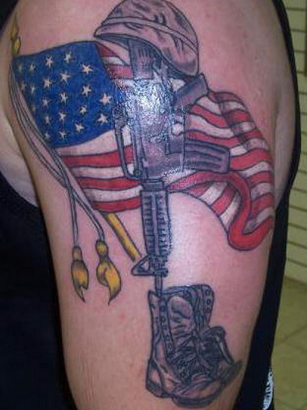 27160916 Tatuajes de la bandera americana