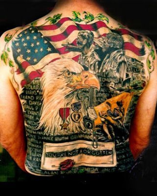 Tatuaje de la bandera americana 4