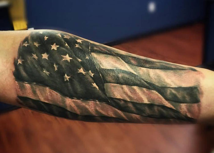 Tatuaje de la bandera americana (1)