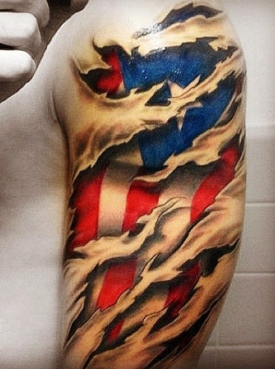 Tatuaje de la bandera americana 17