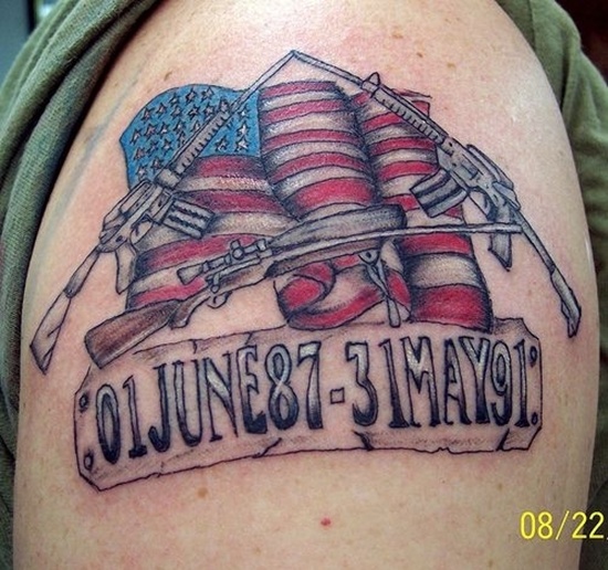 Tatuaje de la bandera americana 14