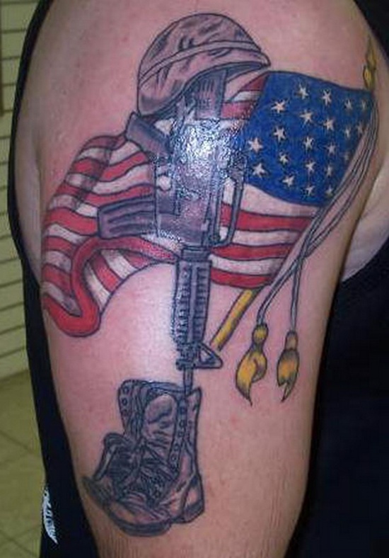 Tatuaje de la bandera americana 21
