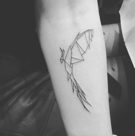 Tatuaje De Origami 33