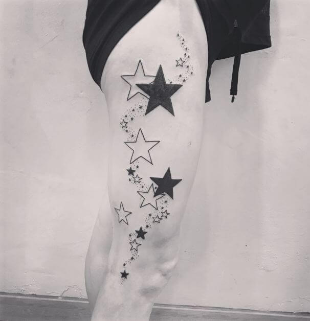 Tatuajes De Estrellas En La Pierna