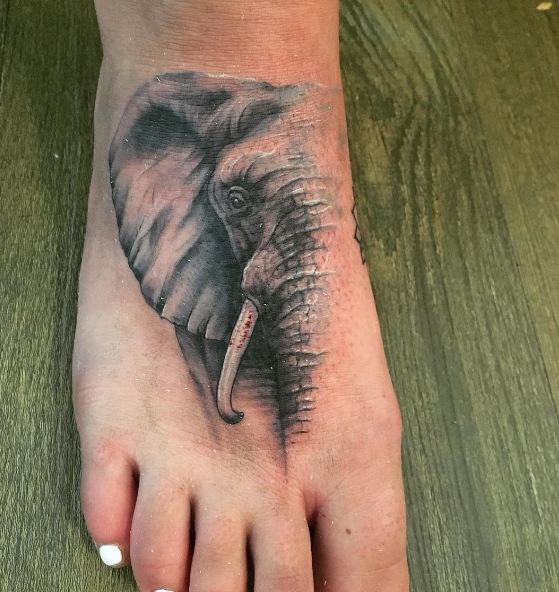 Tatuajes De Elefantes Para El Pie