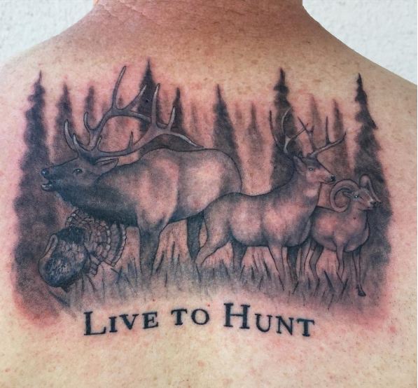 Vivir para cazar tatuajes de vida silvestre