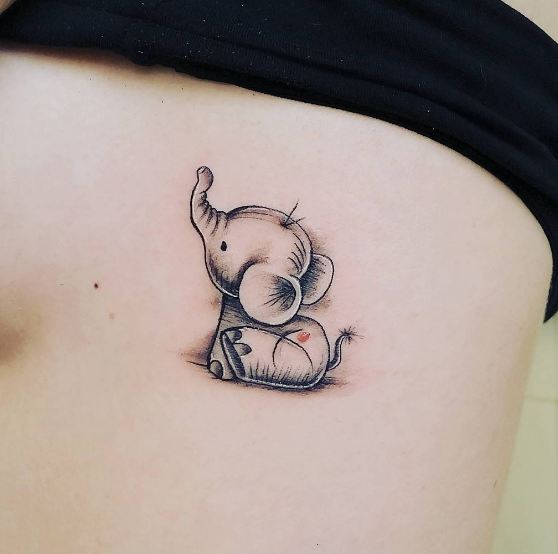 Tatuajes de elefantes estilo boceto