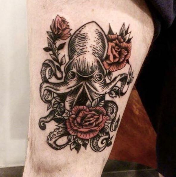 Diseño de tatuajes náuticos de ocho patas