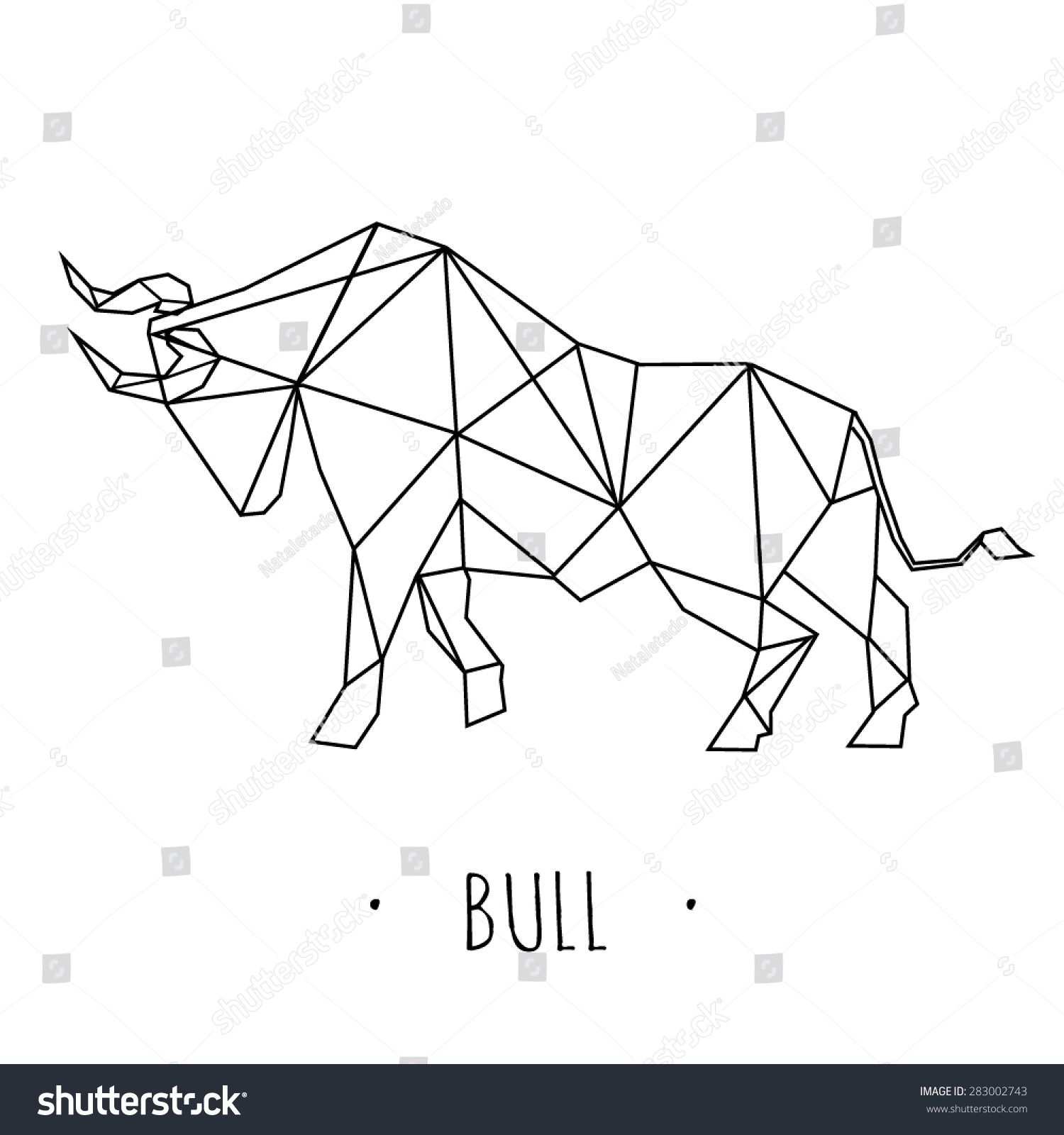Pequeños diseños de tatuajes de toros simples (8)