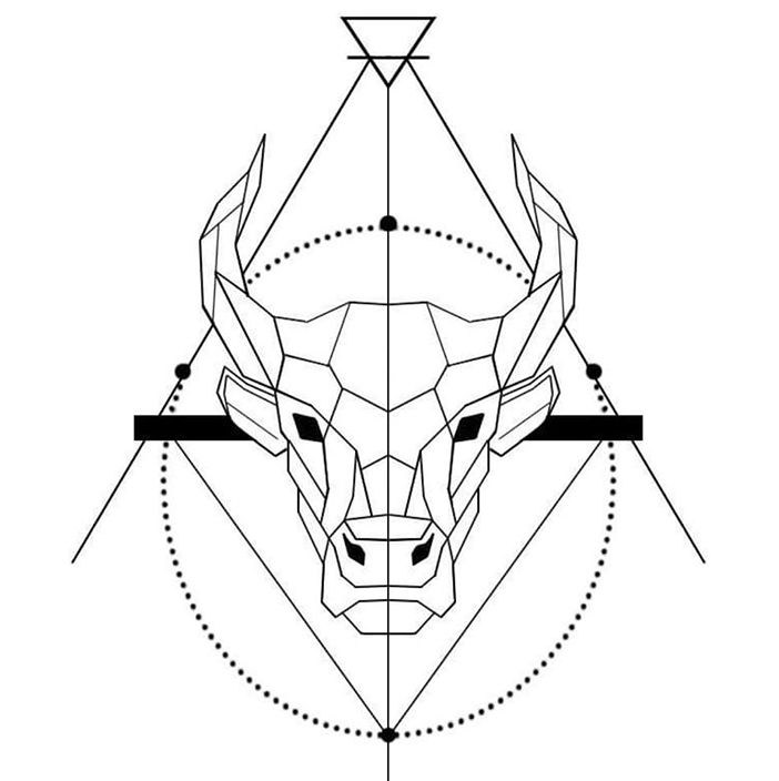 Pequeños diseños de tatuajes de toros simples (45)