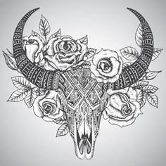 Pequeños diseños de tatuajes de toros simples (47)