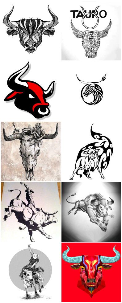 Pequeños diseños de tatuajes de toros simples (68)